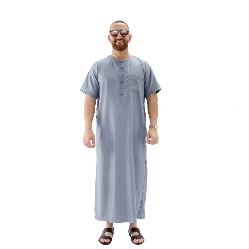 Muslim Robe, Arab Short Sleeved Robe