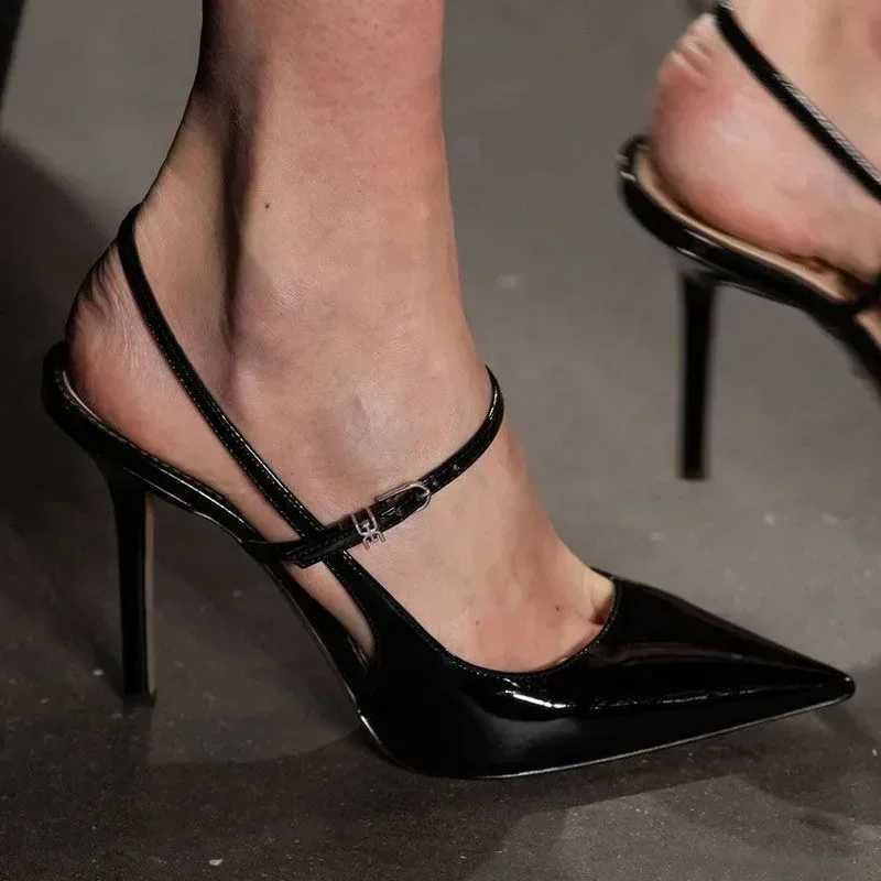 Closed Toe Sandals Cfort Shoes for Wen Suit Fem Beige High H Sexy Stiletto Fi Black Open High-heeled Y250319