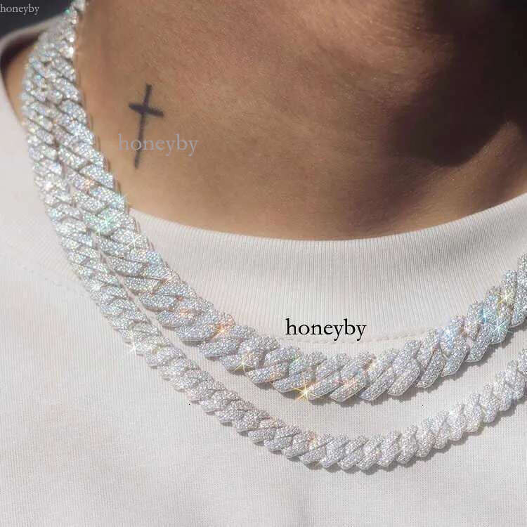 New Designer Necklace Necklaces Pass Dia Test 8-14Mm Wide Gra Moissanite Gold Sterg Sier Cuban k Chain For Men Hip Hop Chains