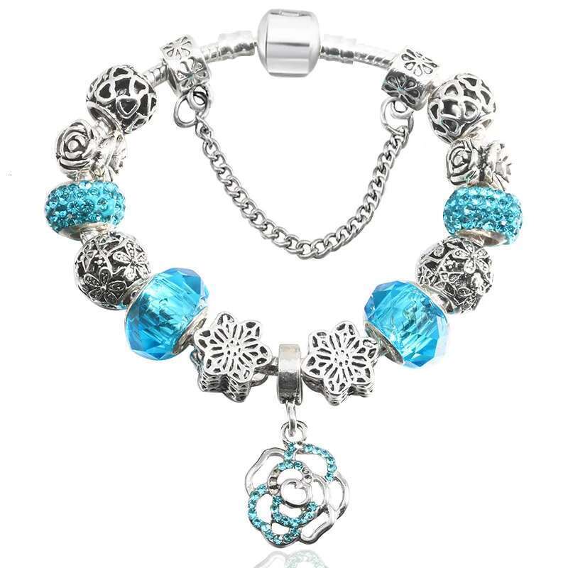 Noble Imitation Pearls Pendant Beads Charm Bracelet With Silver Color Snake Chain Bracelets For Women Valentine's Day Jewelry