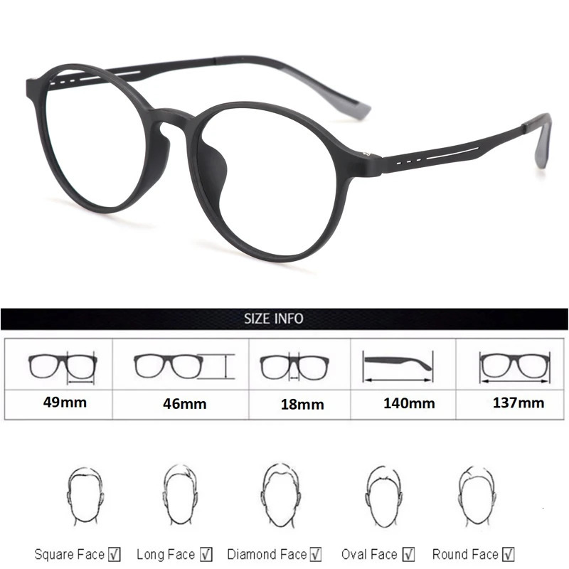ultra light alloy TR90 Myopia retro round optical prescription glasses frame for men and women 250228