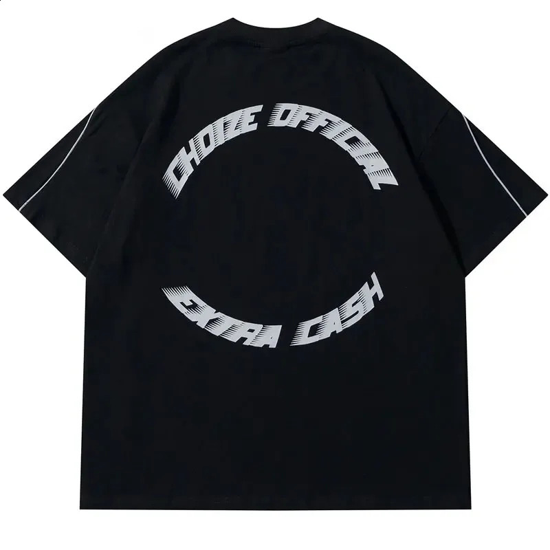 Mens oversized Tshirt clothing Alphabet printed line short sleeved hiphop casual 2024 Harajuku Street top 250318