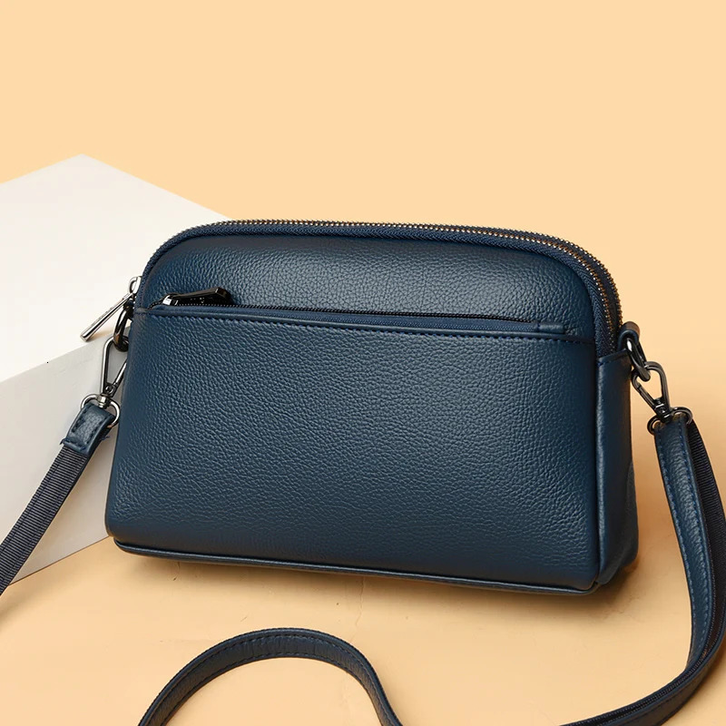 100% Cow Leather Handbag Women Genuine Leather Shoulder Bag Natural High Quality Cowhide Crossbody Large Capacity Messenger Bag 250314