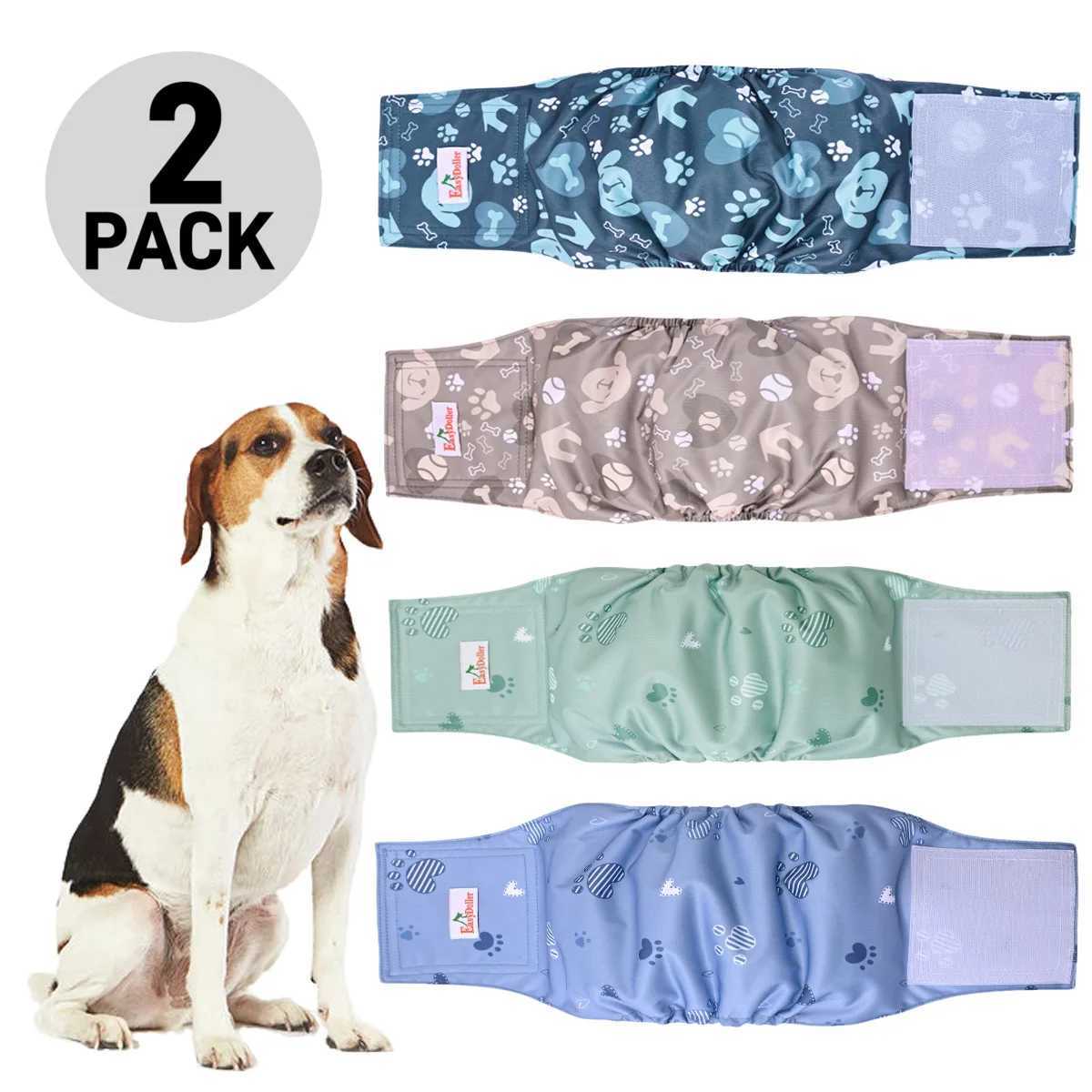 2 packs of pet mens dog diapers washable nap belly belt packaging reusable pet sanitary pants suitable for small dogs with leaking diapers Y250320