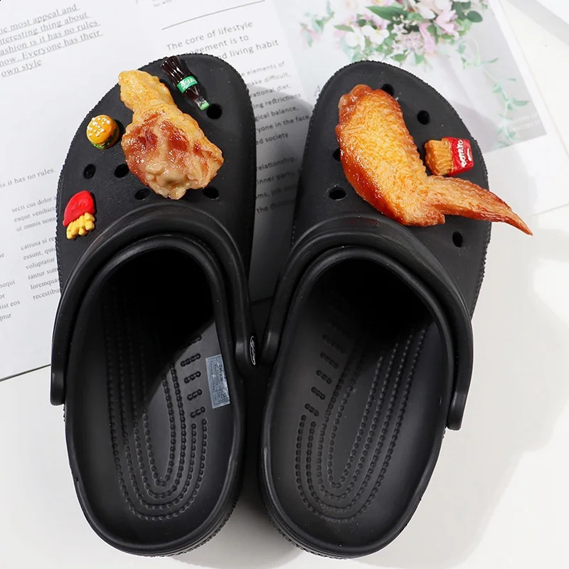 Simulation Series Cute Shoes Decorative Accessories DIY Hole Shoes Charms Detachable Shoe Buckles Holiday Gifts 250319