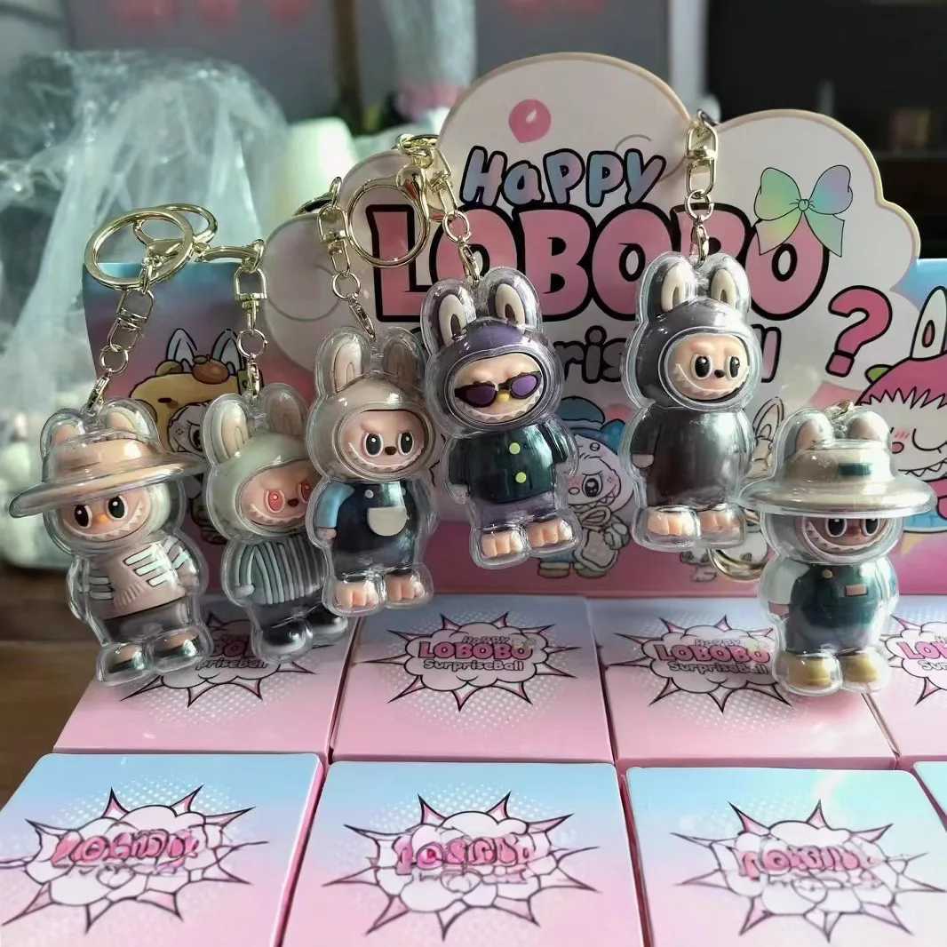 New Labubu Keychain Blind Box Toy Backpack Pendant with Protective Box Blind Box Hot Kavay Cartoon Bag Mystery Box Childrens ToysXJ250319