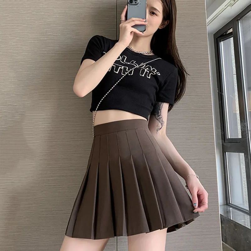 Preppy Style Pleated Skirt Women 2025 Summer Japanese Style High Waisted Mini Skirts Woman Solid School Uniform Y2k Jk Skirts 250320