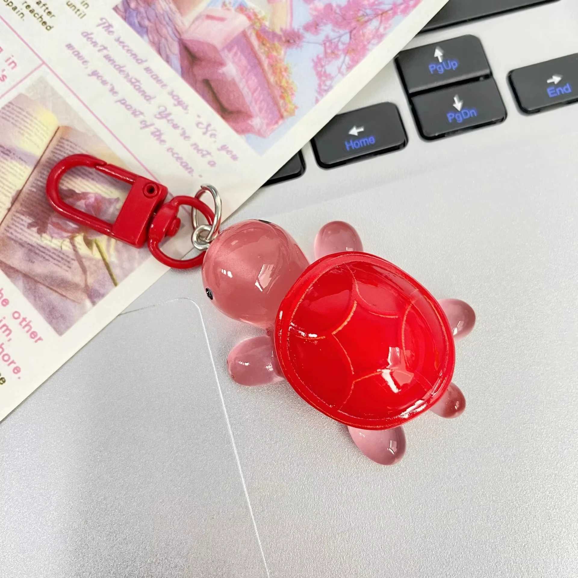 20PC Night Light Turtle Keychain Womens Bag Pendant Cute Luminous Tortoise Keychain Animal Keychain Girl Friend DIYGiftXJ250319