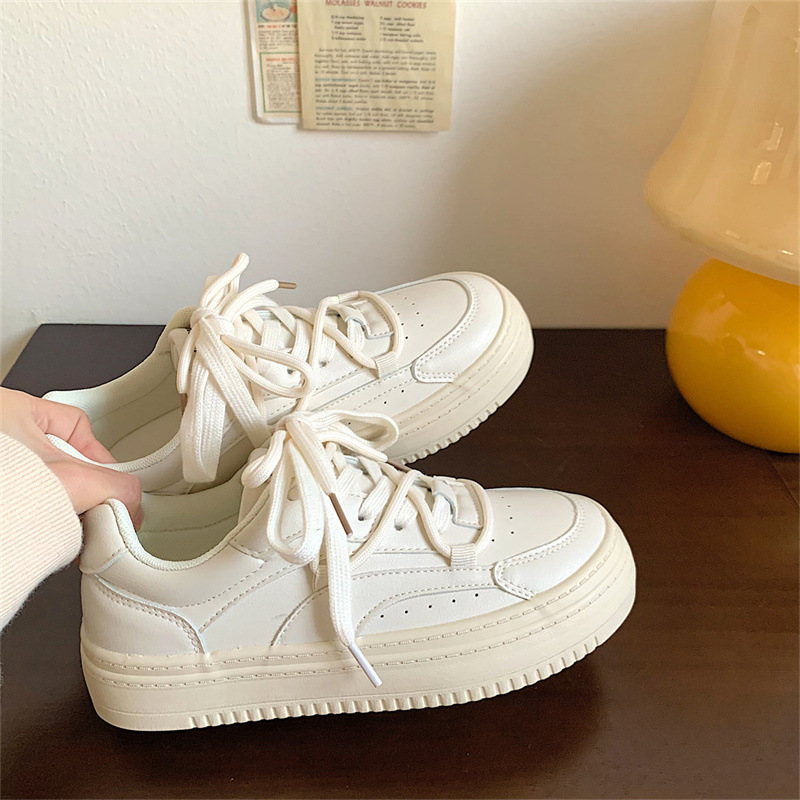 All kinds of thick soled small white shoes women's spring new niche increase sports leisure board shoes