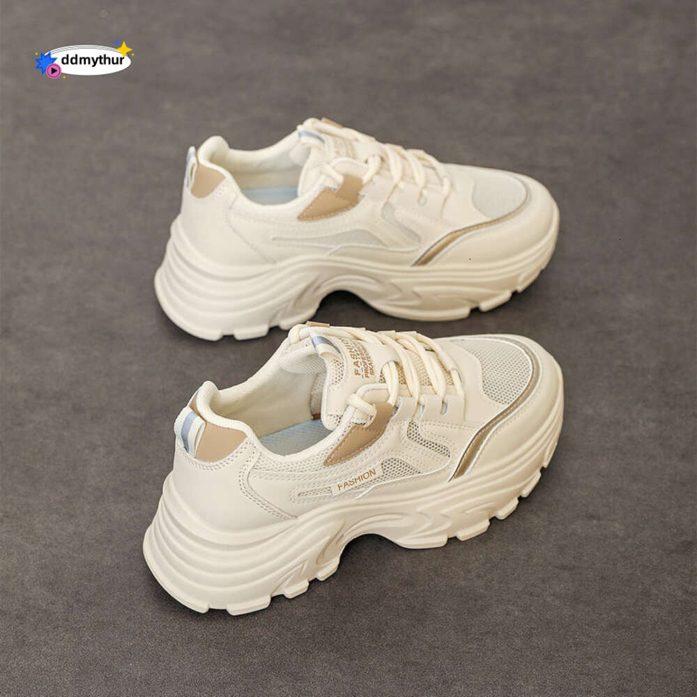CRLAYDK Chunky Sneakers for Women Platform Fashion White Dad Shoes Summer Mesh Breathable Wedge Casual Walking Tennis ddmythur