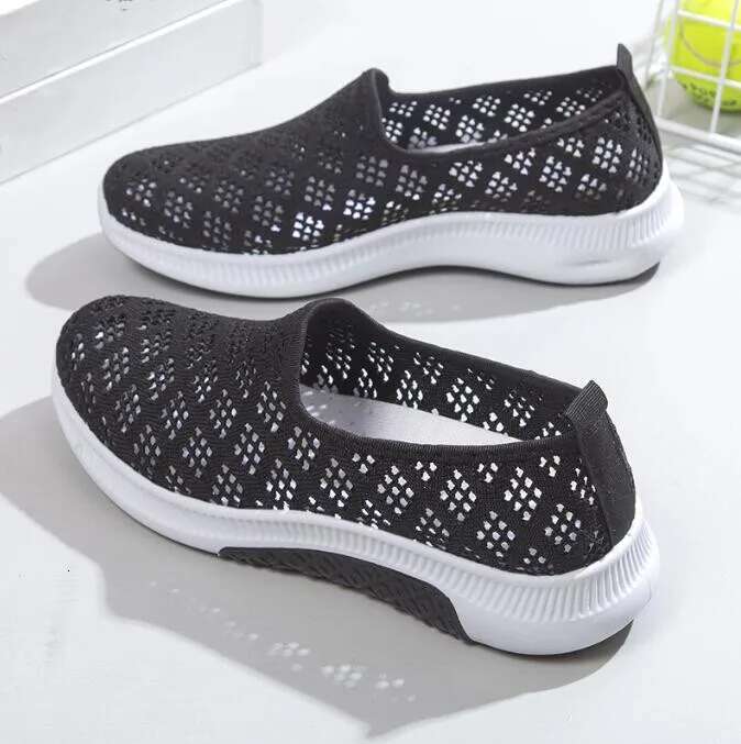 Women's Summer Comfort Ladies Mesh Breathable Sneaker Socks Ligh t Casual Sports Shoes Fl at Women Loafers