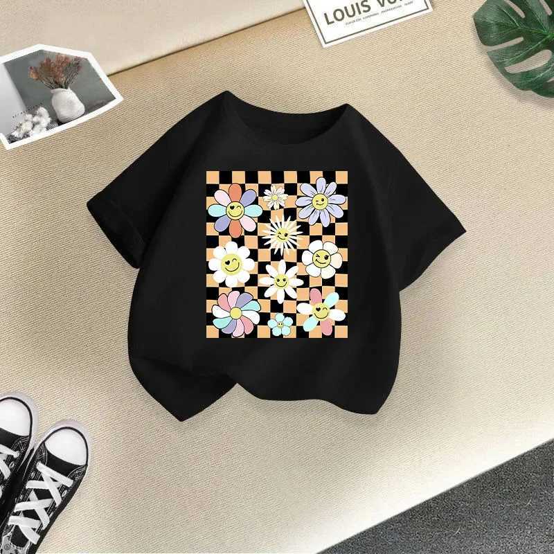 Childrens Short Sleeve T-shirt for Girls New Summer Girls Fashion Summer Jacket Casual Half Sleeve ClothesT250320