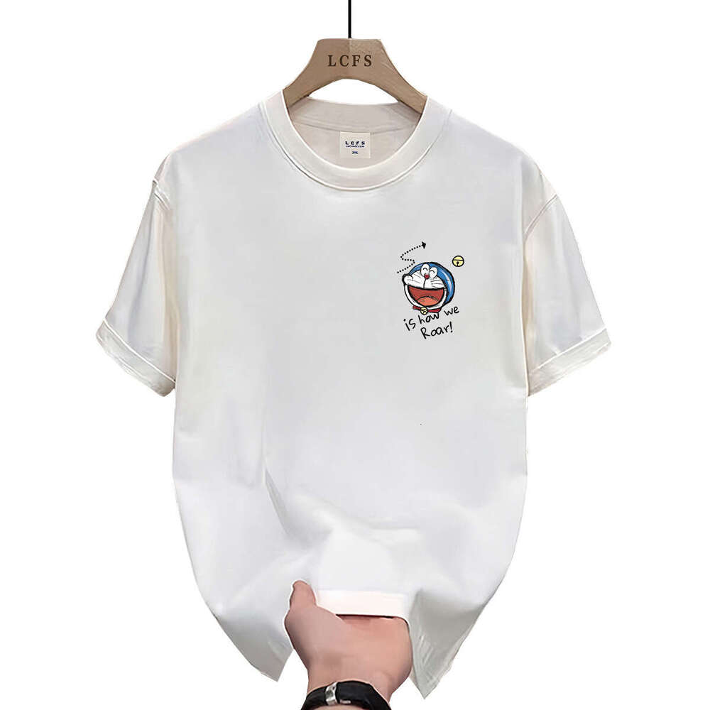 2024 Summer New Colorful Cartoon Printing Fashionable Style Versatile Men's Casual Short sleeved T-shirt Trendy
