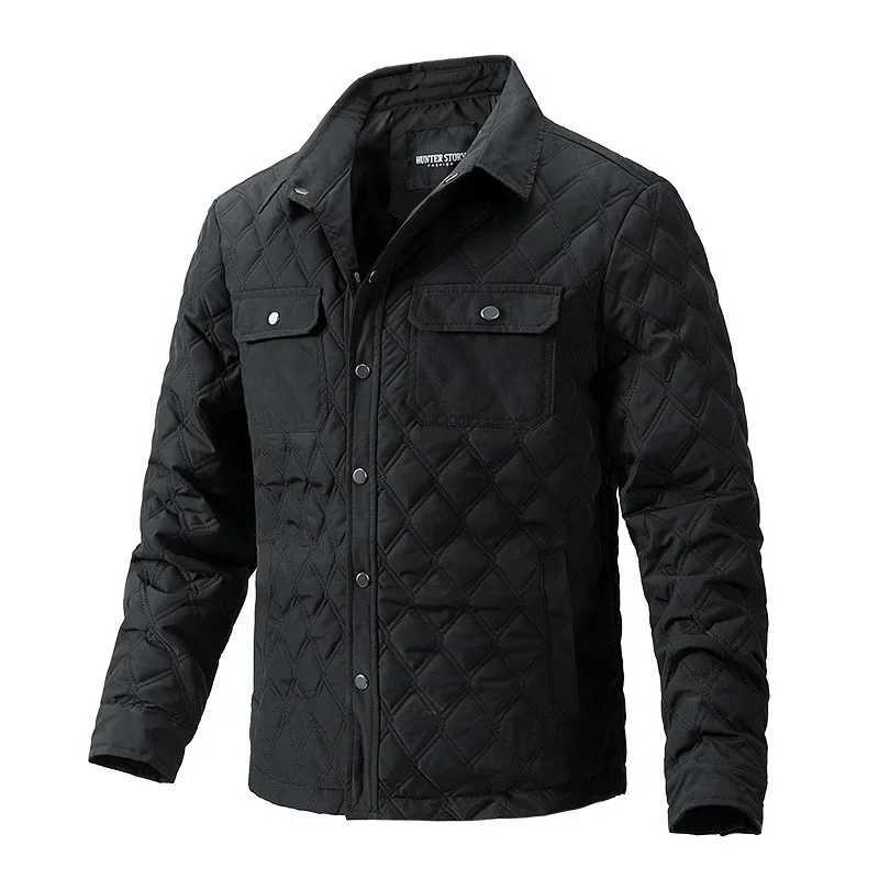 2023 Mens Jacket Coat Autumn Winter Diamond Quilted Lightweight Jackets Fashion Casual Button Windproof Outwear Jackets Men W250320