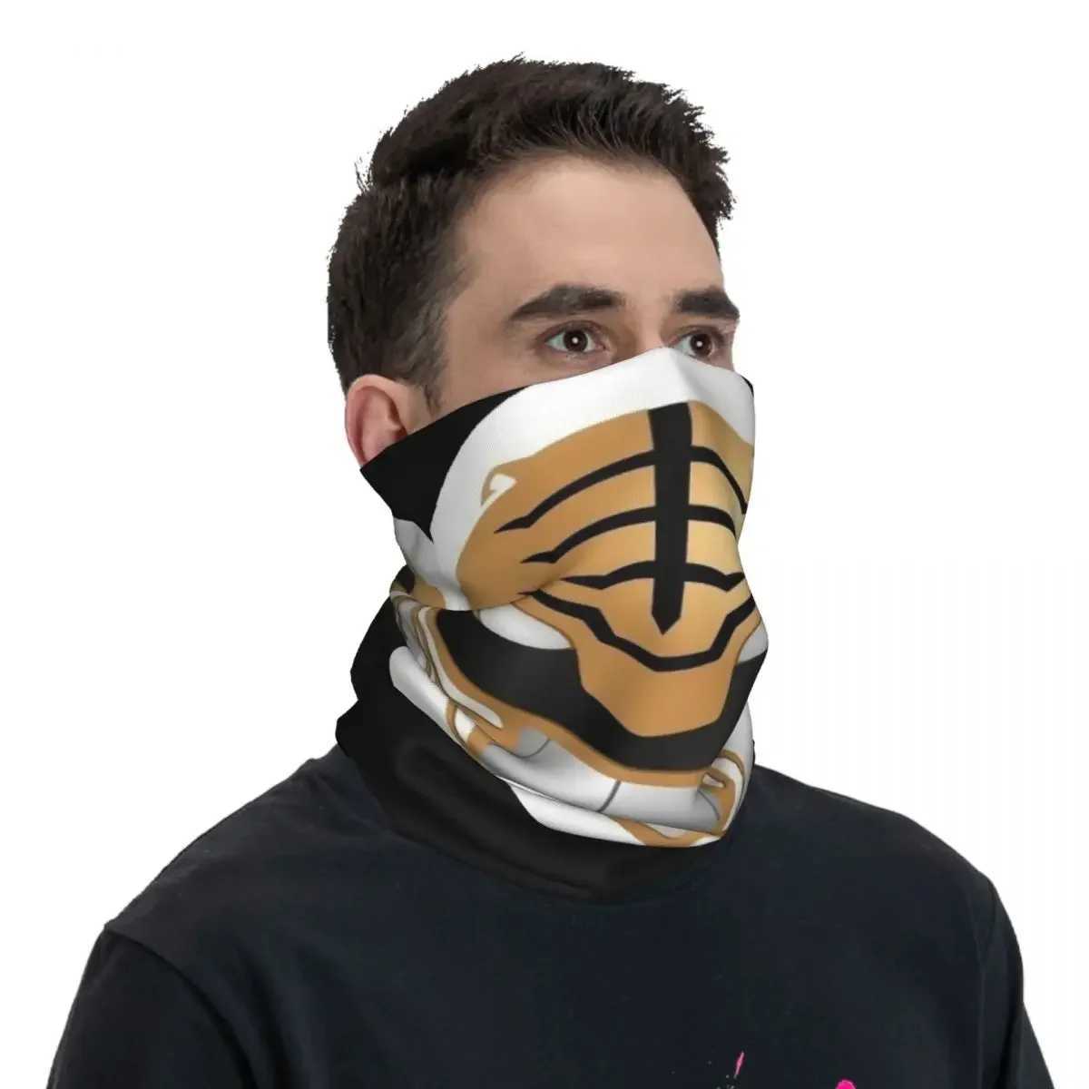 Morphin Power Ranger - White Ribbon Neck Gated Printed Face Mask Scarf Warm Strap CyclingXJ250320