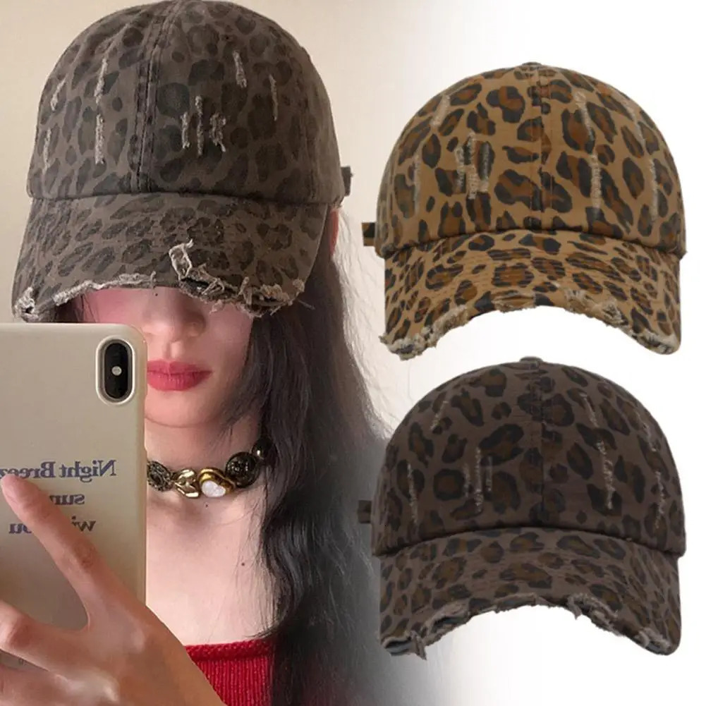 Unisex Leopard Print Baseball Caps Spring Autumn Outdoor Adjustable Casual Hats Sunscreen Hat Outdoor Sport Hats Accessories 250320
