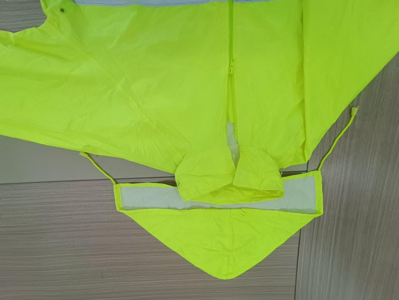 Visually Striking PVC-Coated Adults' Rain Ensemble for Weather Protection - Model RS006