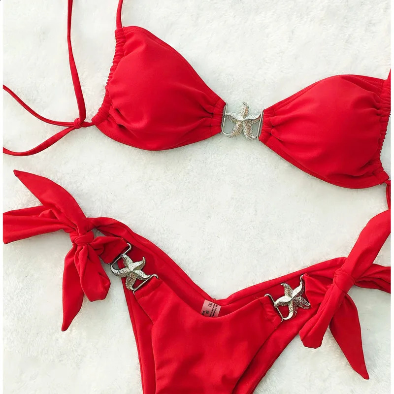 Sexy bikini starfish swimsuit womens push up beach Brazilian swimming pool 250319