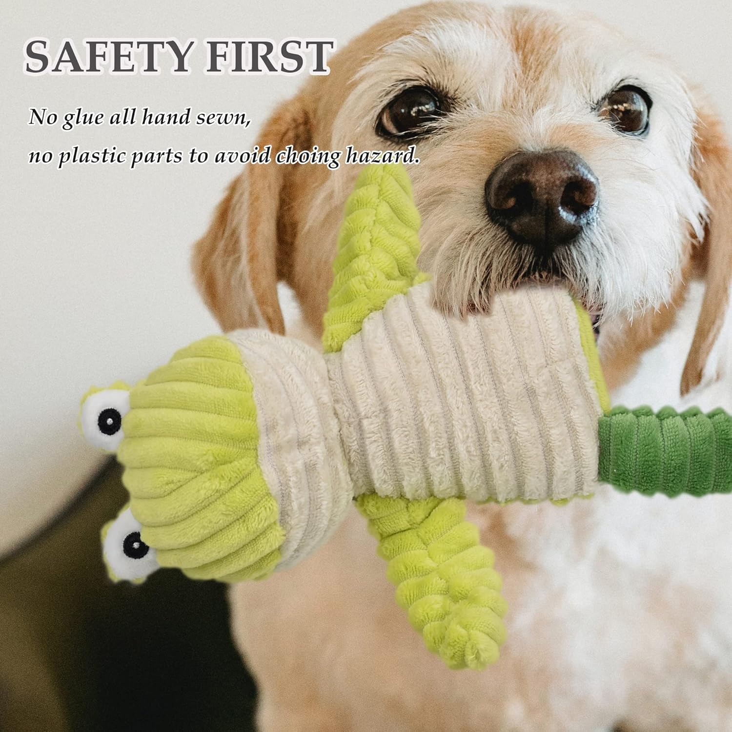 5 Pack Tough Dog Toys - Stuffed Squeaky Dog Toys Assortment, Plush Animal Dog Toy Value Bundle for Small, Medium, and Large Dogs, Puppy Pet Toys to Ke