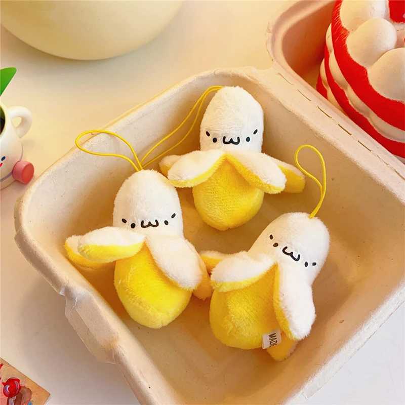 Cartoon Plush Banana Keychain Banana Pendant Doll Keychain Bag Car Keychain GiftXJ250319
