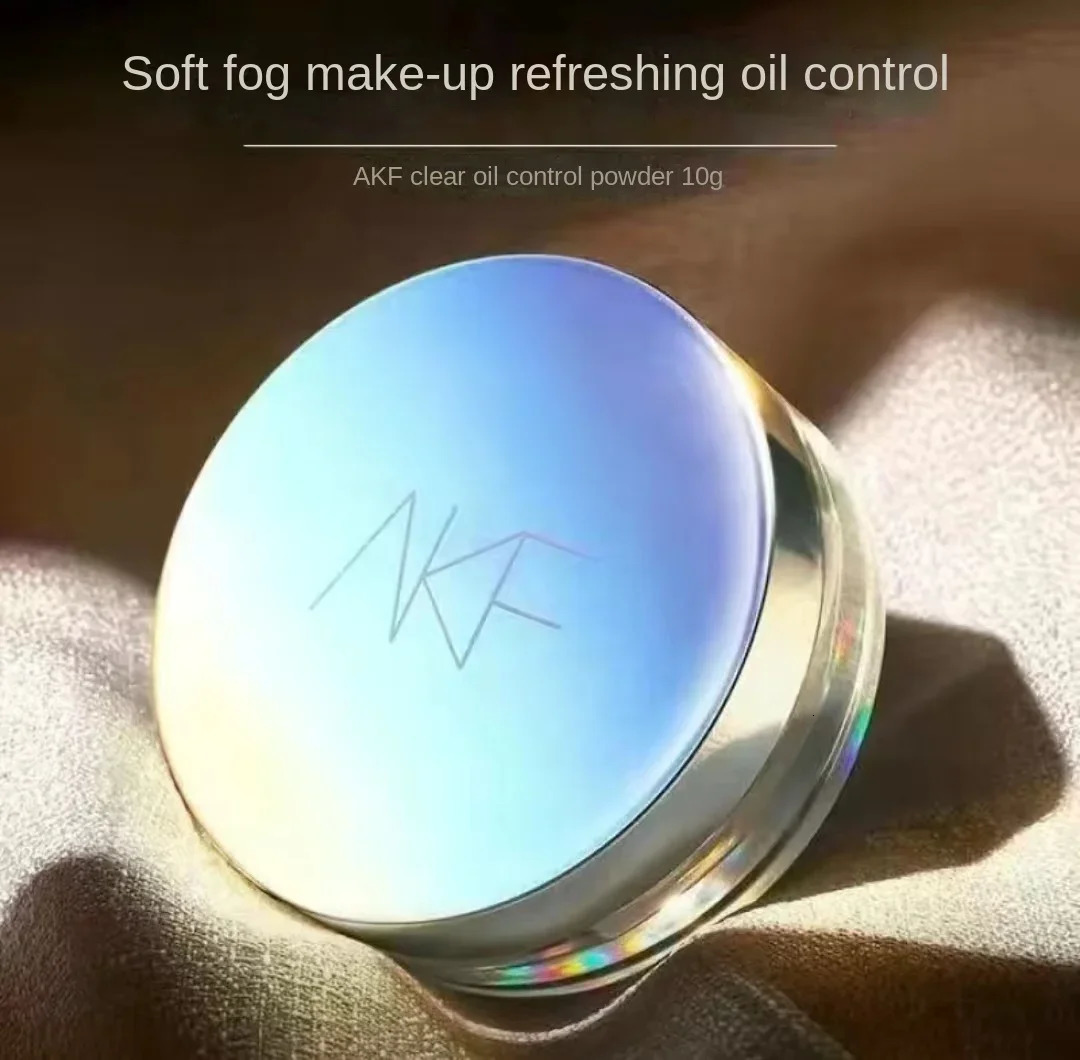 AKF Loose Powder Matte Oil Control Finish Face Setting Powder Waterproof Long-lasting Soft Light Face Concealer Cosmetic 250319