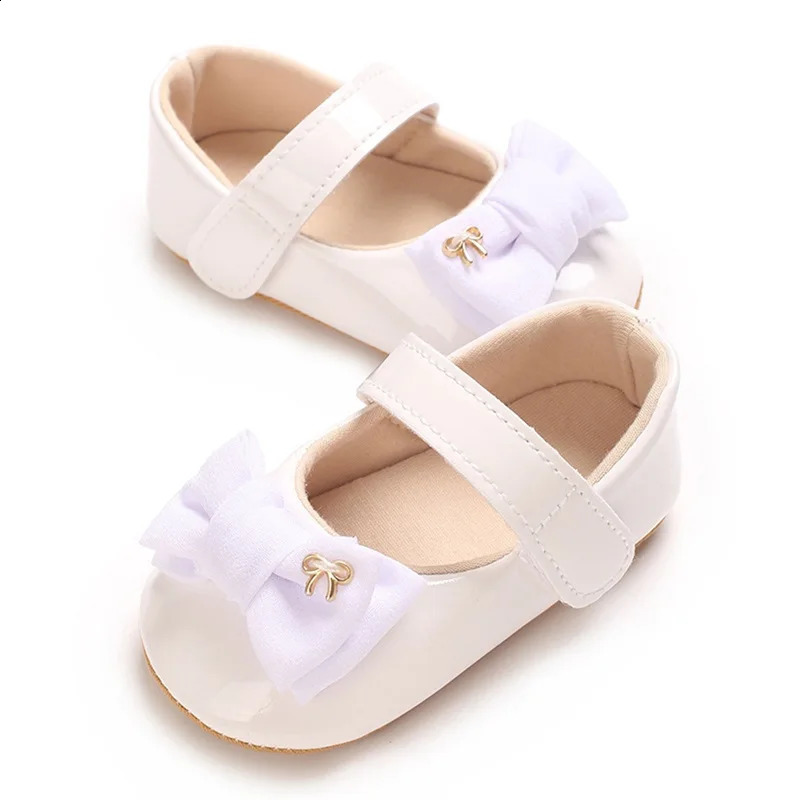 Infant Girls Bowknot Mary Jane Flats with Non-Slip Sole Cute Princess Dress Shoes for borns Adorable Crib Shoes 250319