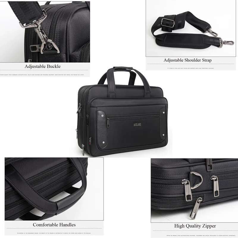 Large Capacity Men's Business Handbags Men Laptop 16" 17.3" Notebook Computer Tote Bags Male Crossbody Travel Shoulder Bag