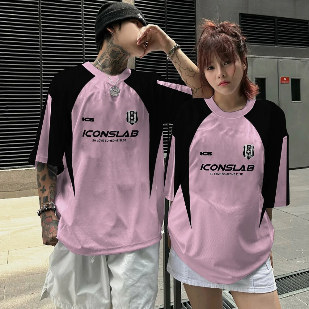letter pattern mens Tshirt fashion short sleeved top summer loose oversized casual sportswear quick drying 250320