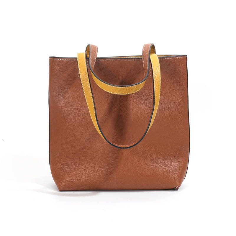 Tote Niche Design Commuting Leather Women S Simple Bucket Bag Large Capacity High End Single Shoulder Crossbody Handbag Shoulder Bags
