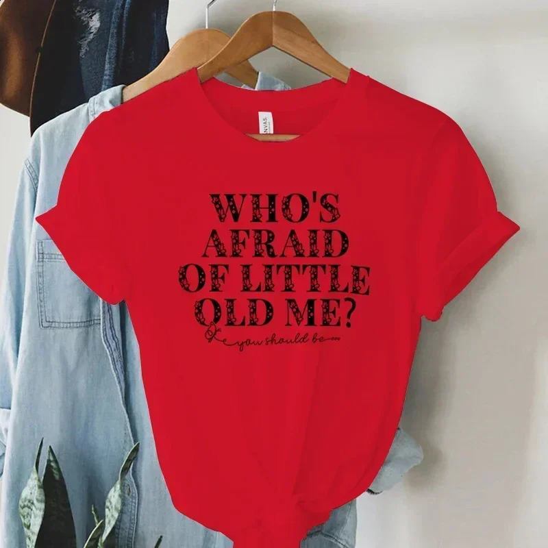 2024 TTPD Music Album TShirts Whos Afraid of Little Old Me Print T Shirt Harajuku ONeck Short Sleeve Fans Tshirt 250311