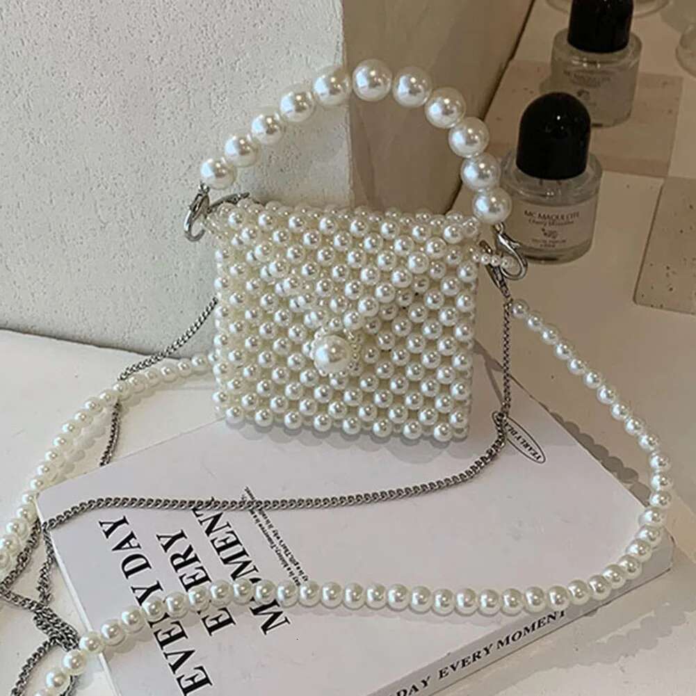 Pearl Women Handbag Fashion Mini Evening Bags Casual Hand Beading Elegant Purse Cute Holiday Gift Party Dinner