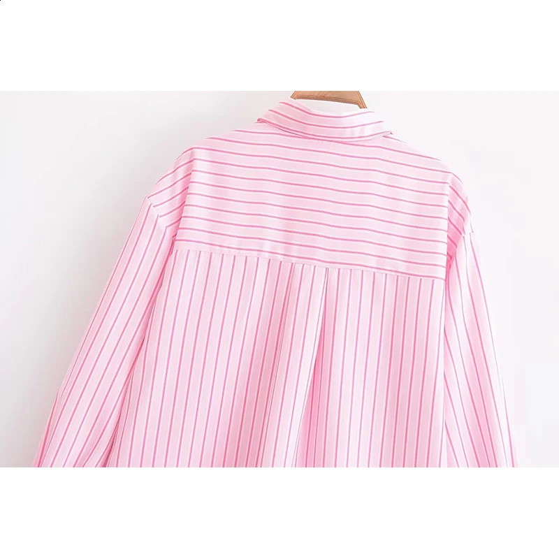 Blouses 2025 Womens Spring Fashion Stripe Elegant Loose Street Youth Long Sleeve Top 250319