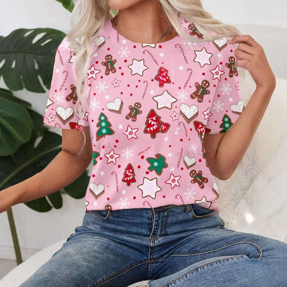 Oversized T Shirt Designer Shorts Designer Shirt Fashionable Halloween Double Series 3D Printed Womens Trendy Shoulder Round Neck Loose Short Sleeved 