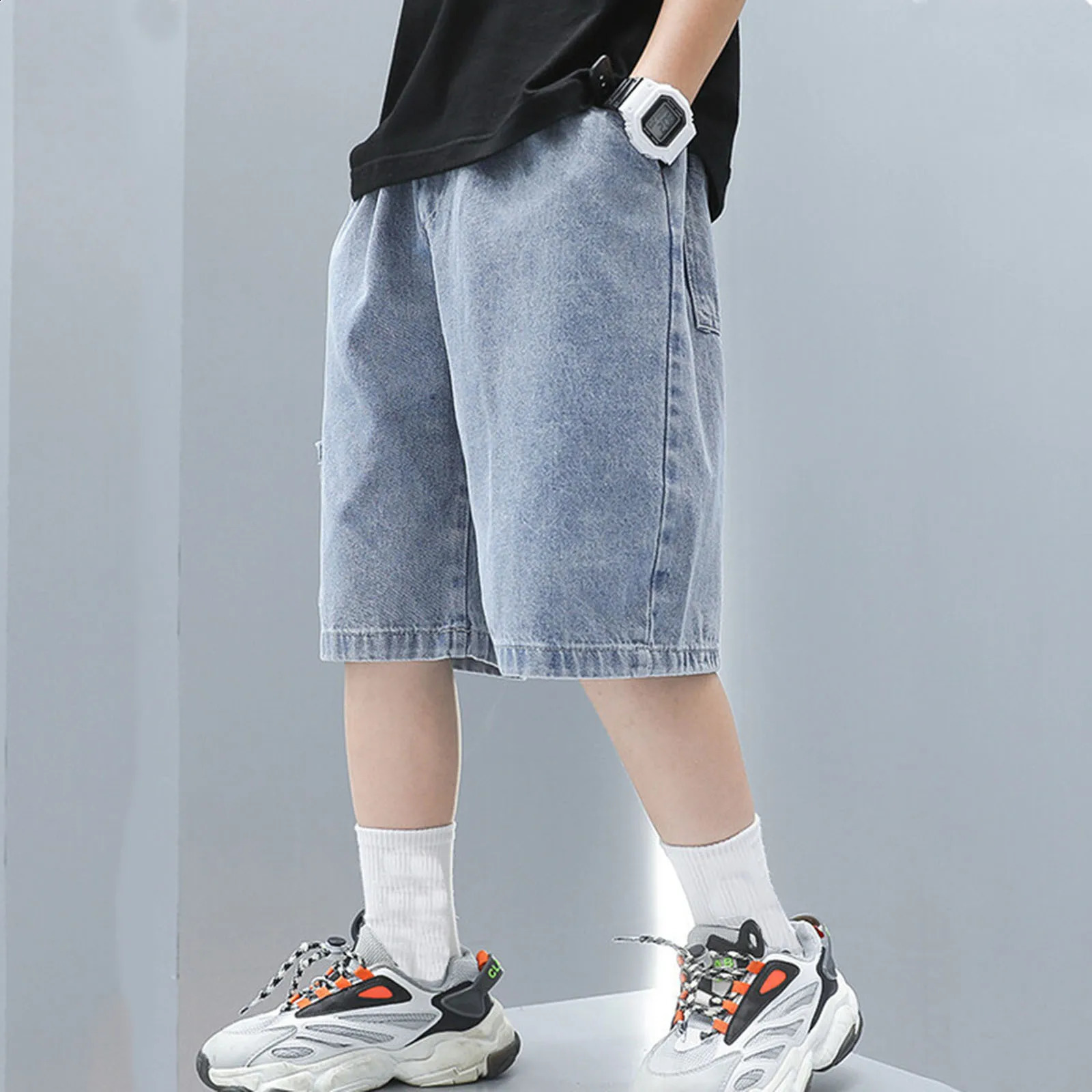 2 Year Clothes Boy Boys Denim Shorts Straight Jeans Summer Casual Short With Pocket Pant 250312