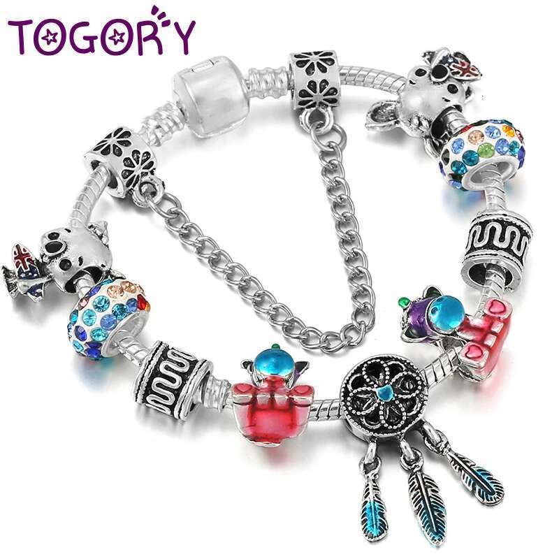 Charm Bracelets For Women Girls Fit Original Rainbow Murano Glass Beads Brand Bracelet DIY Making Jewelry Dropshipping