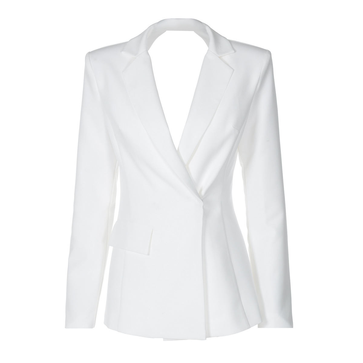 D317Trendsetting Ladies' Long-Sleeved Jumper Jacket | Stylish and Sleek Backless Design for A/W 2025