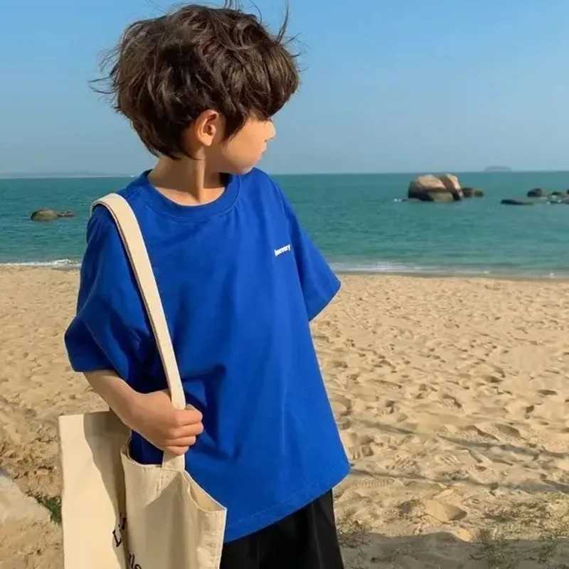 Boys Summer Short Sleeve T-shirt New Small And Medium Childrens Round Neck Top Childrens Casual Versatile Half Sleeve FashionT250320