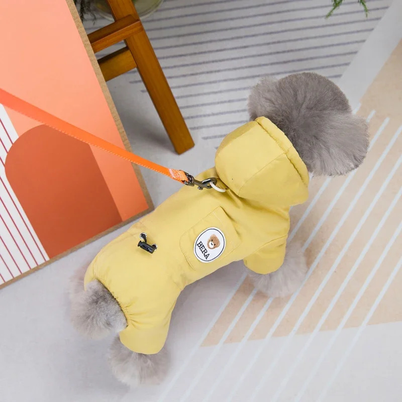 Winter Dog Overalls Windproof Warm Pet Jumpsuits Cotton Clothes for Small Dogs Poodle Maltese Coat French Bulldog Puppy Onesies 250318