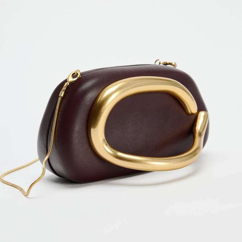 Metal Decoration Box Clutch Bag For Women Designer Bury Evening Party Purses Fashion Chains Shoulder Crossbody Bags