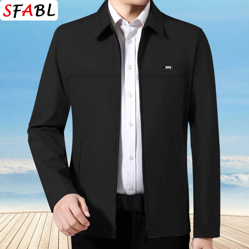 Loose casual business mens jacket formal social solid color y office dress spring and autumn styles 250317