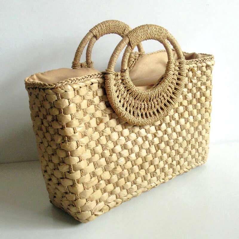 2023 Casual Woven Solid Color Versatile Retro Square Straw Fashion Women's Bag Designer Handbag