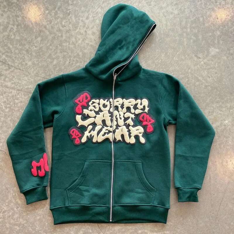 Retro American Y2K Star and Letter Printed Zipper Hooded Sweat for Women/Men, Spring-Autumn Section, Fashionable Lazy Street Cardigan Jacket