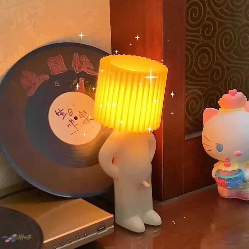 1/2 creative naughty boy table lamp with unique LED fold reading light bedroom decoration night light childrens gift Z250320
