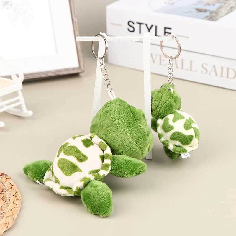 1 piece of 7/10CM cute plush turtle doll keychain soft filled toy keychain bag decoration pendant car keychain childrens giftXJ250319