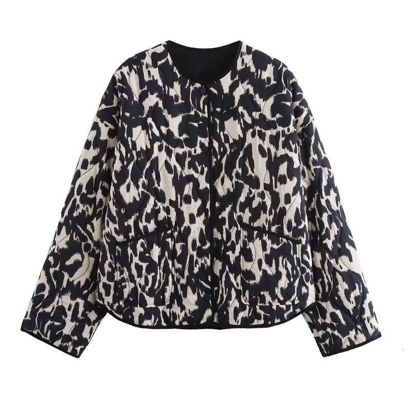 products for autumn 2024 European and American style womens snake skin fashionable printed button long sleeved jacket 250319