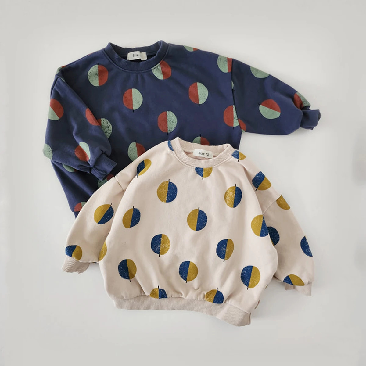 Baby Set Boys and Girls Clothing Large Balloon Printed SweatshirtJogging Pants Childrens Sportswear 2PCS 250319