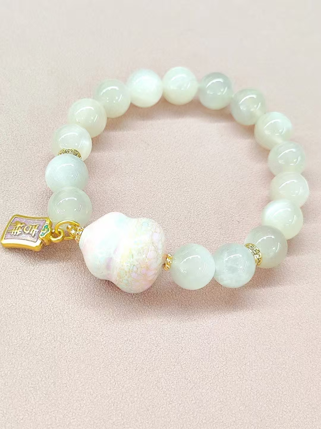 Lock up your youth! Chinese style amethyst, blue chalcedony, white moonlight Ruyi bracelet light luxury jewelry gift box