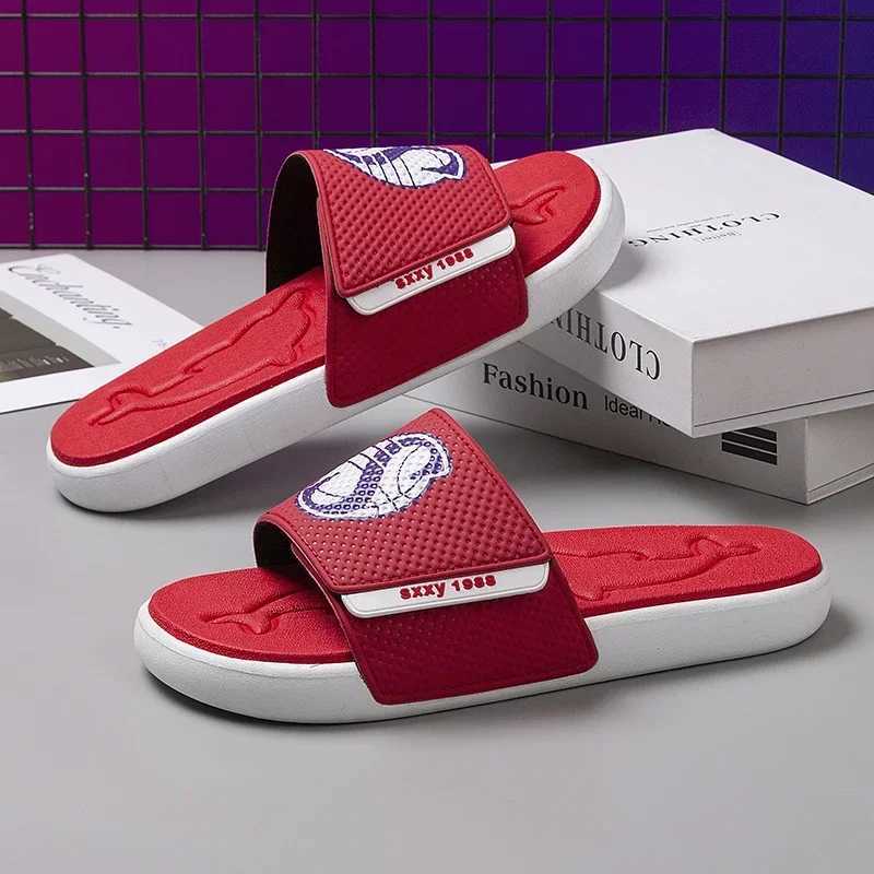 Stylish Brand Slippers for Men Purple Red M Outdoor Beach Water Sandals Cfortable Walking Slippers Boy Casual Slides Y250320