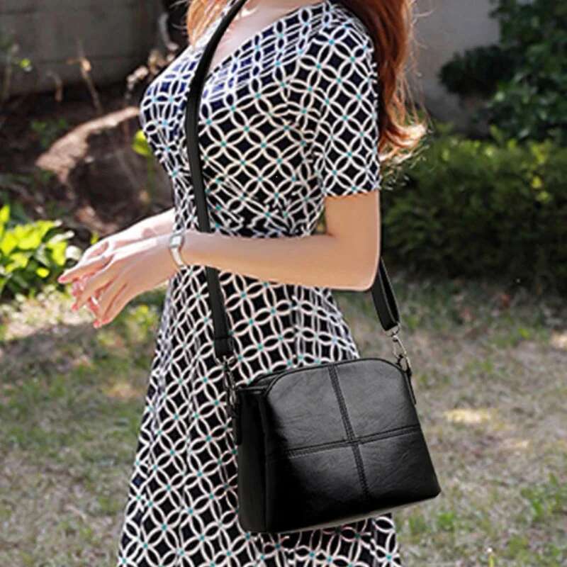 Women's Retro Design Crossbody Bag Trend Quality PU Leather Bucket Shoulder Bags Small Handbags For Women