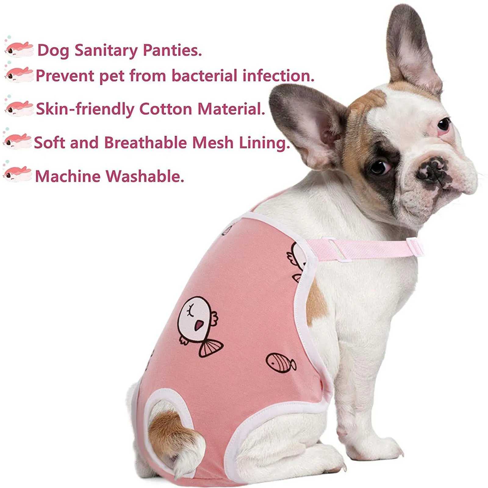 Dog diapers with hangers sanitary pants for pets adjustable comfortable underwear for women Y250320